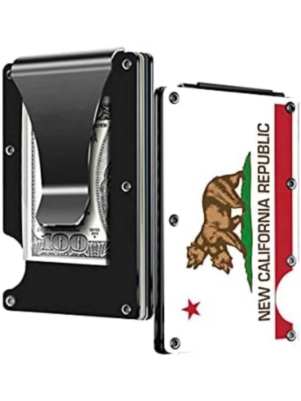 Stylish Aluminum Stainless Steel Money Clip Wallet & Credit Card Holder